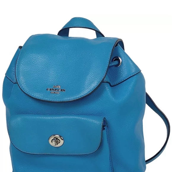 COACH Logo Backpack Backpack daypack Backpack leather Light blue
F37621 Women - Picture 1 of 6